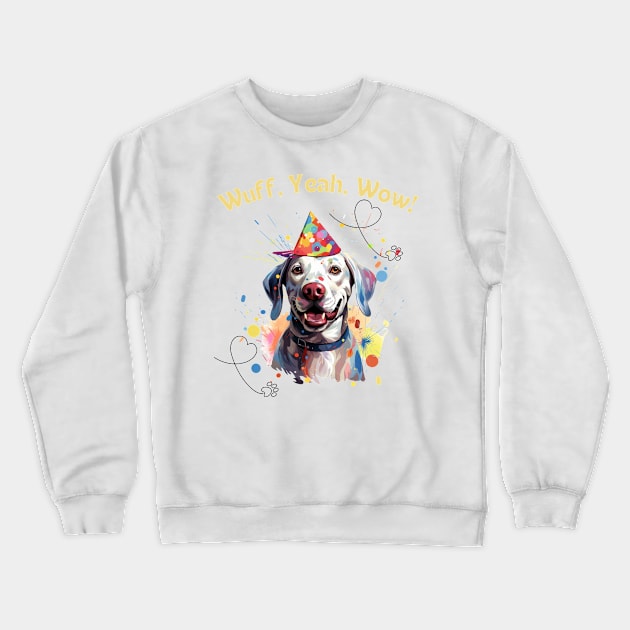 Woofy Adventure - Funny Dog Design Crewneck Sweatshirt by NedisDesign